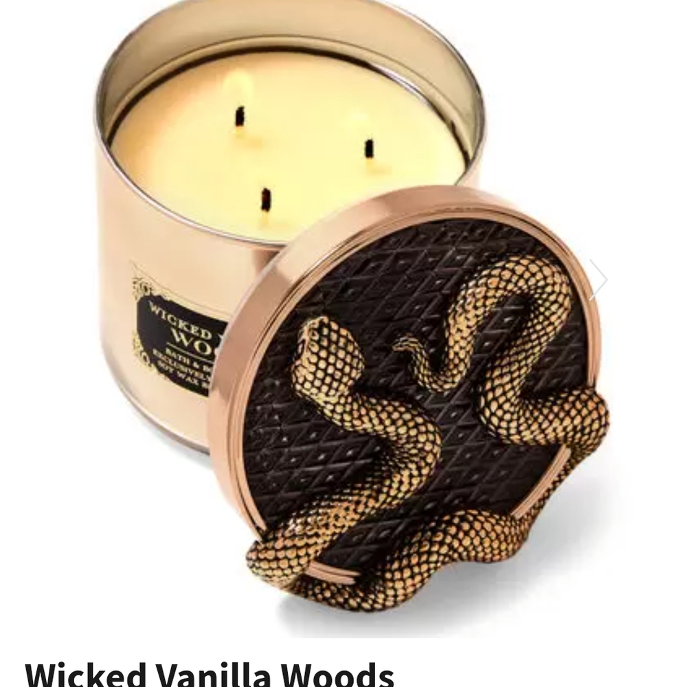 Wicked Vanilla Woods 2024 Candle with Snake Design Lid